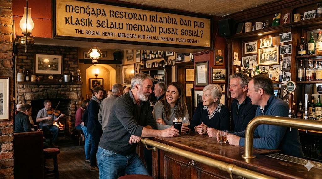 mengapa restoran Irlandia dan pub klasik selalu menjadi pusat sosial